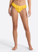 Solids Ruffle Bikini Bottom in Tangerine | Jessica Simpson Women