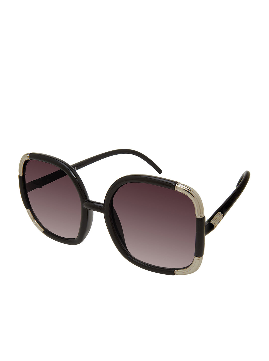 Over-Sized Oval Sunglasses in Black | Jessica Simpson Accessories