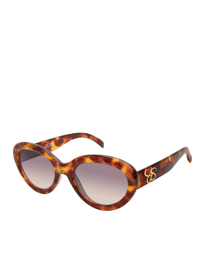 Round Cat Eye Sunglasses in Tortoise | Jessica Simpson Accessories