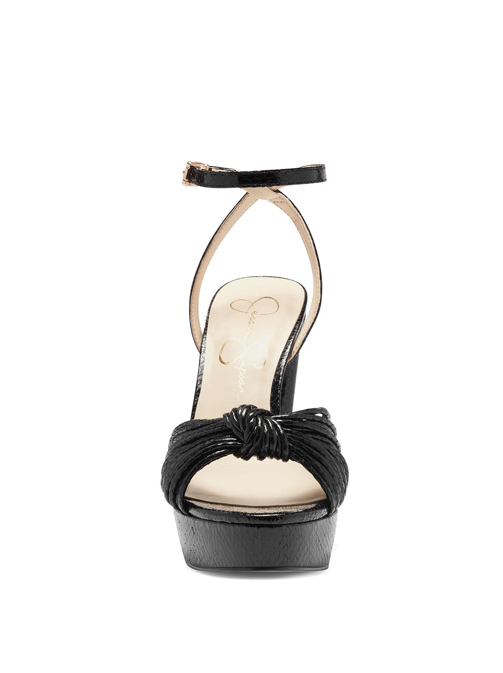 Immie Platform Sandal in Black Snake | Jessica Simpson Women