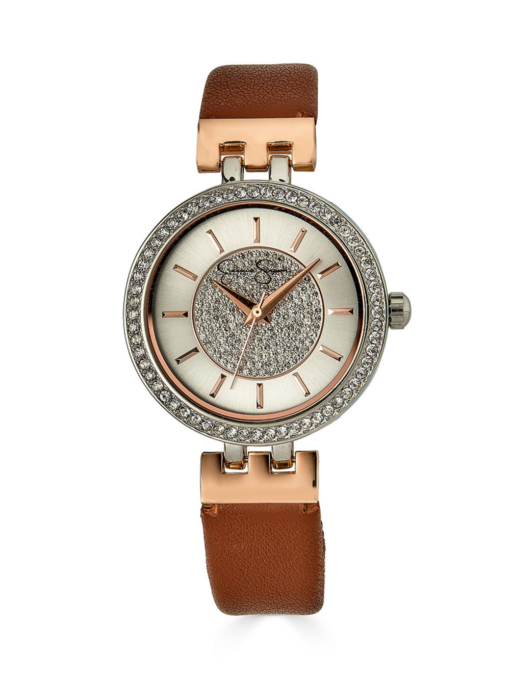 Two Tone Rose Pave Crystal Watch | Jessica Simpson Accessories