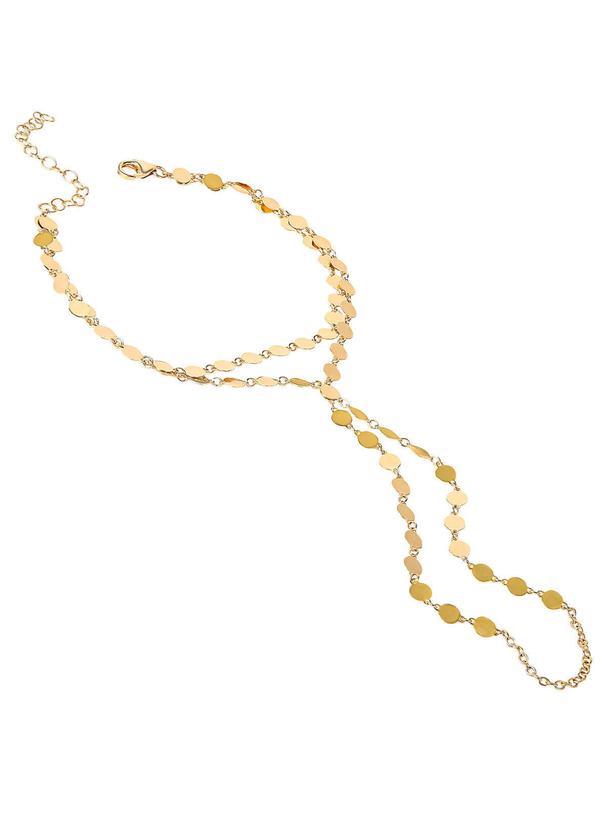 Demi Fine Hand Chain in Gold Confetti | Jessica Simpson Accessories