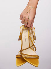 Demi Fine Hand Chain in Gold Confetti | Jessica Simpson Accessories