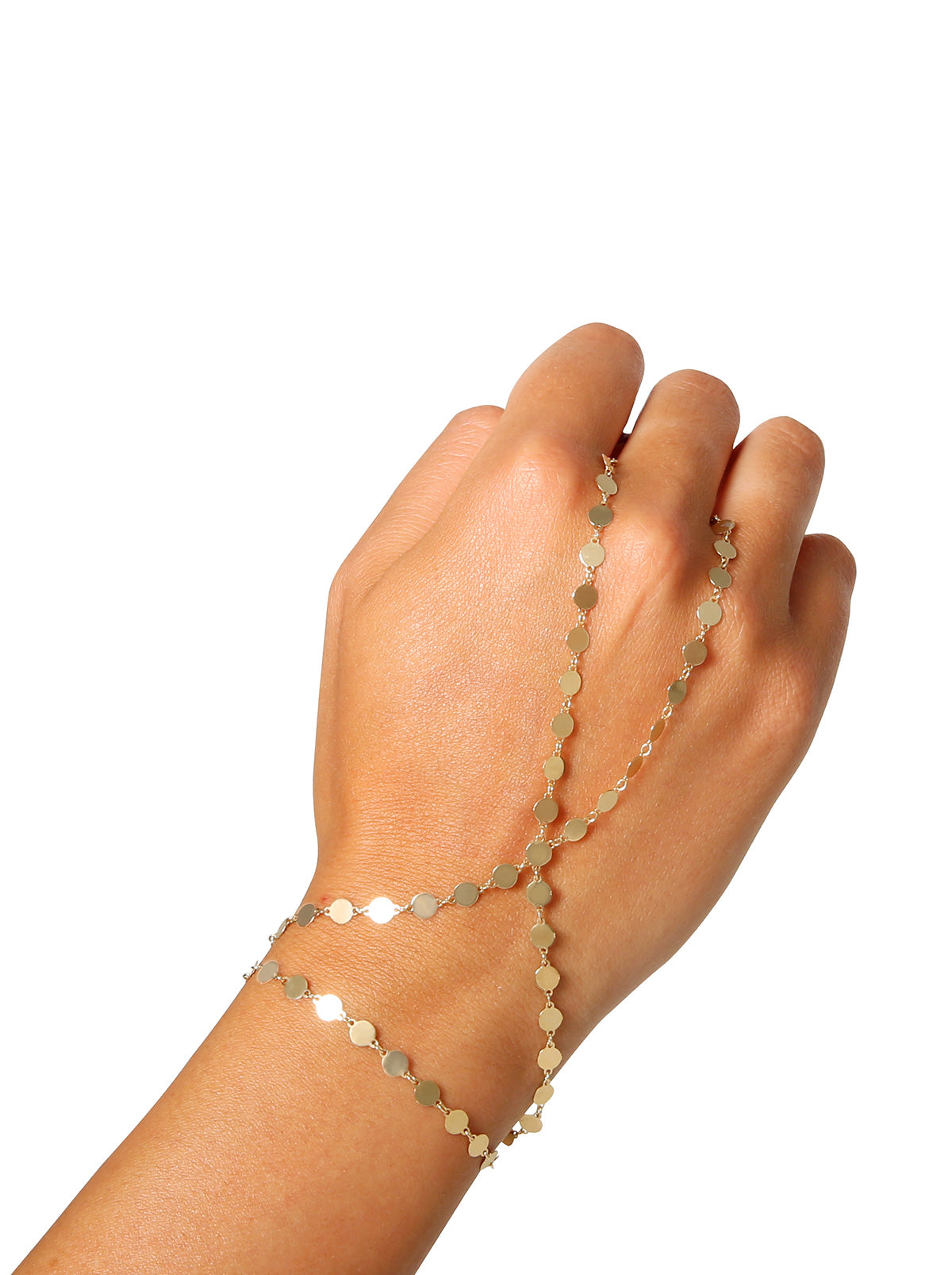 Demi Fine Hand Chain in Gold Confetti | Jessica Simpson Accessories