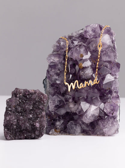 Personalized Necklace with Pavé Cubic Zirconia Charm - Silver | Jessica Simpson Accessories