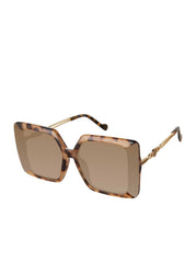 Glamorous Square Metal Temple Sunglasses in Tortoise | Jessica Simpson Accessories