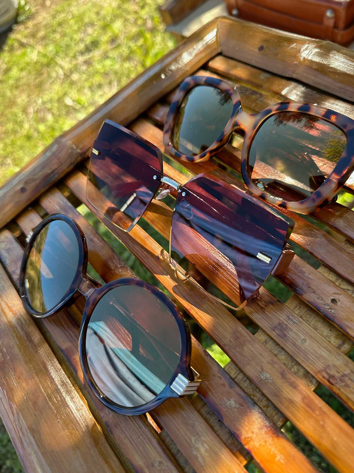 Glamorous Cat Eye Vented Temple Sunglasses in Tortoise | Jessica Simpson Accessories