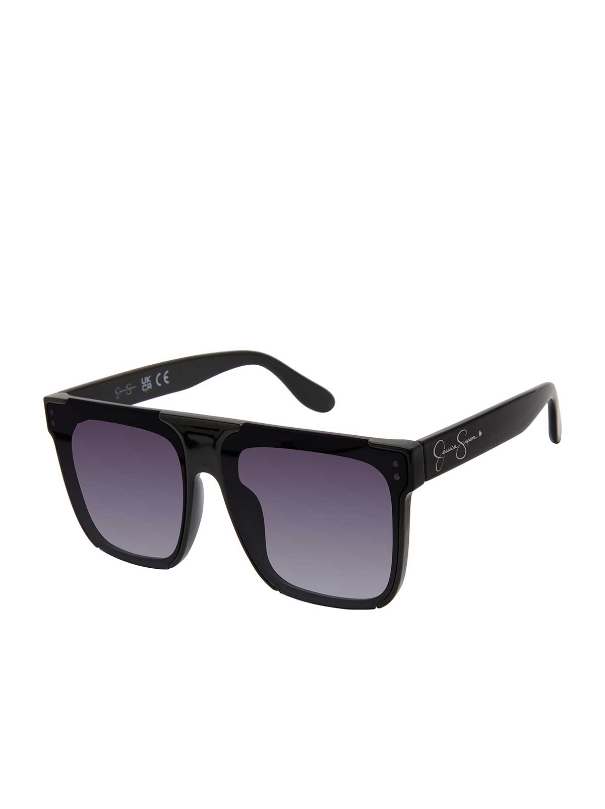Oversized Square Sunglasses in Black | Jessica Simpson Accessories