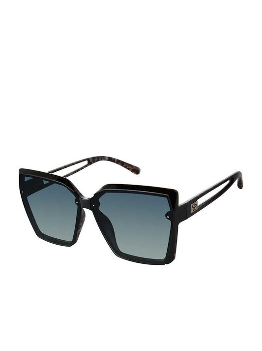 Cat Eye Sunglasses in Black and Leopard | Jessica Simpson Accessories