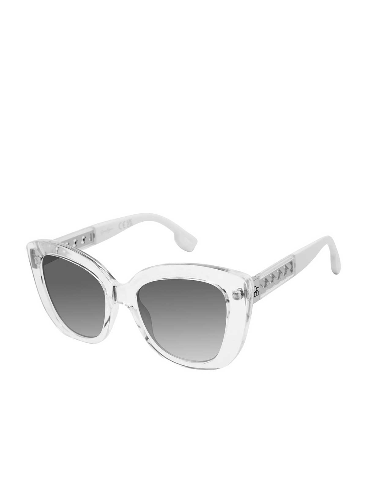 Glamorous Cat Eye Sunglasses in Crystal & Clear | Jessica Simpson Accessories