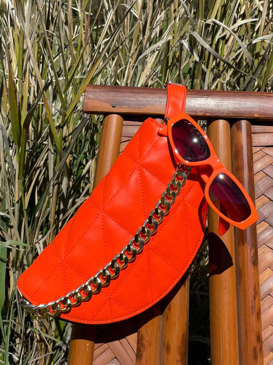 Vintage Oval Sunglasses in Orange | Jessica Simpson Accessories