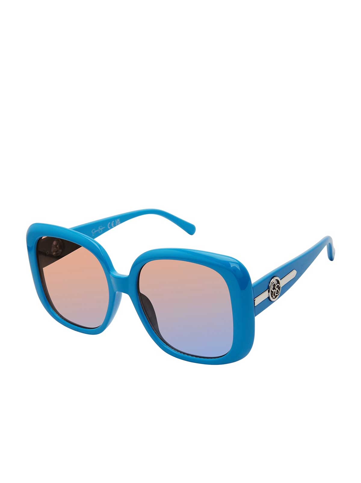Retro Rectangular Sunglasses in Blue | Jessica Simpson Accessories