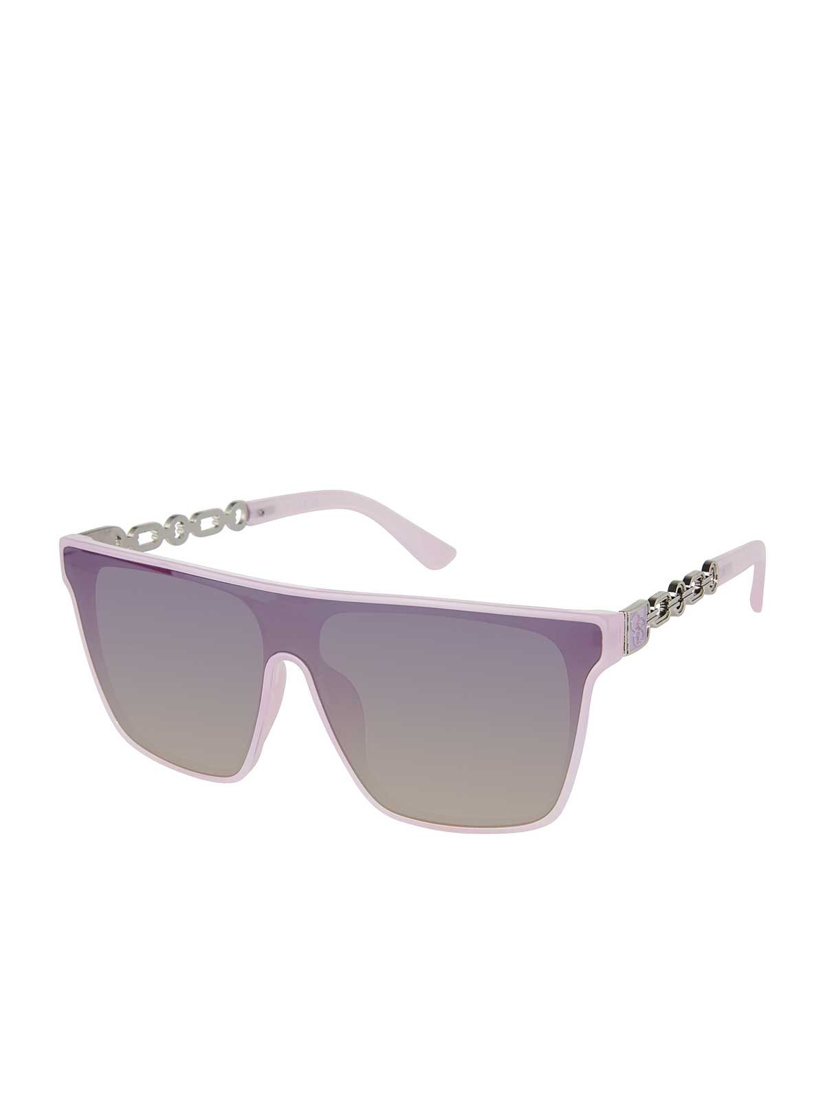 Metal Square Shield Sunglasses in Lavender | Jessica Simpson Accessories