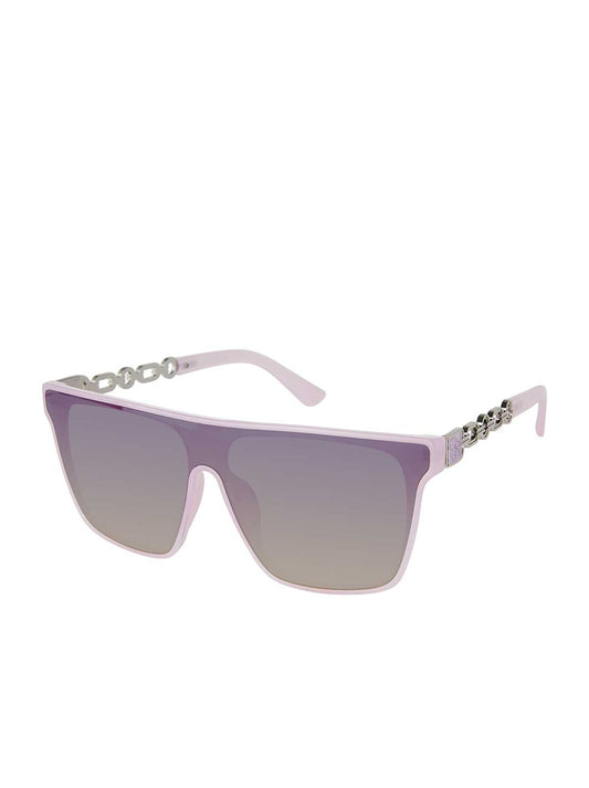 Metal Square Shield Sunglasses in Lavender | Jessica Simpson Accessories