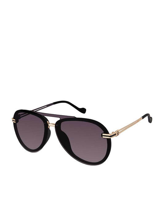 Metal Aviator Sunglasses in Smoke Matte Black | Jessica Simpson Accessories
