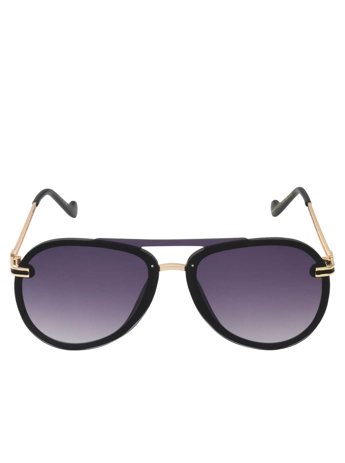 Metal Aviator Sunglasses in Smoke Matte Black | Jessica Simpson Accessories