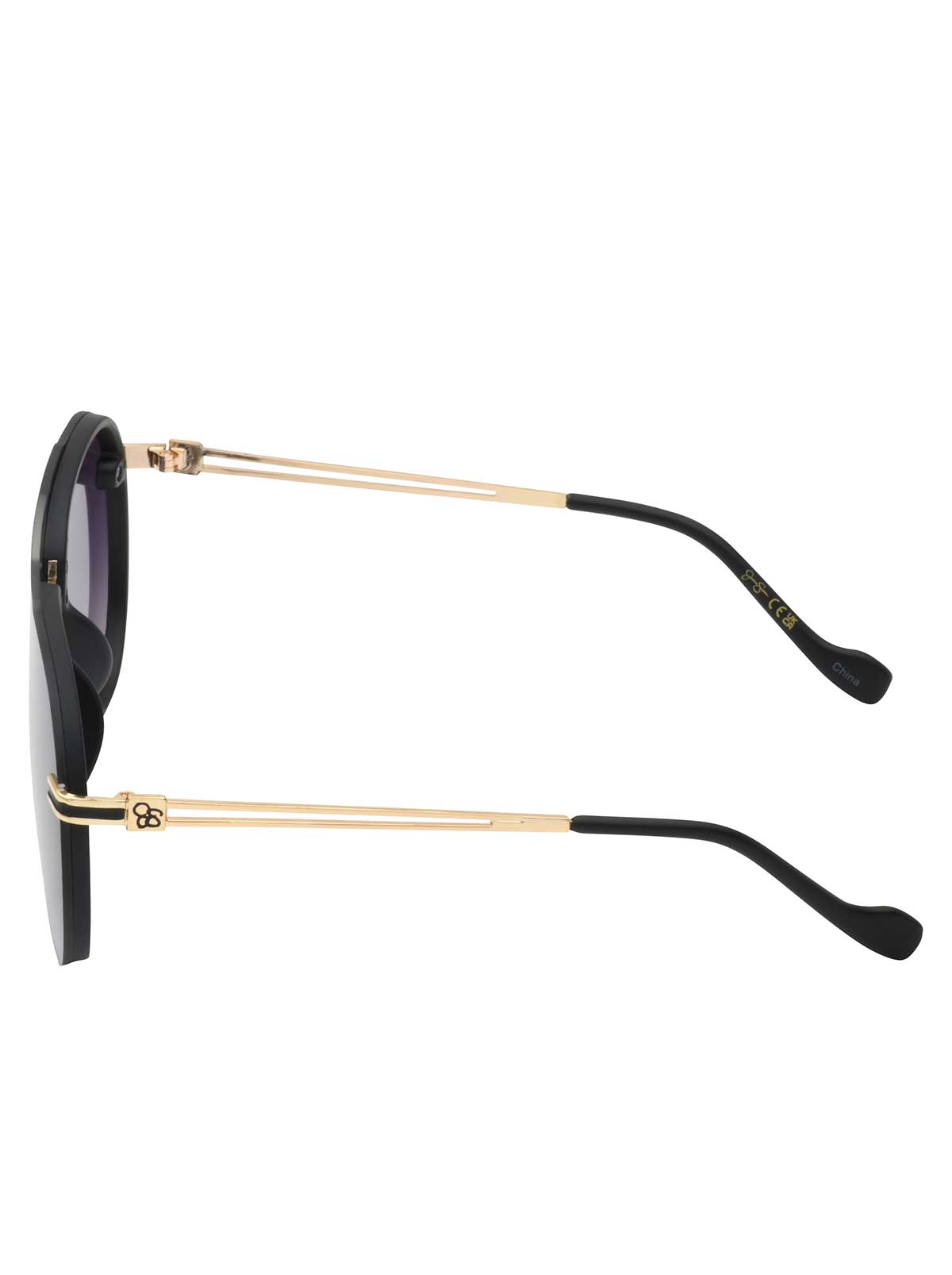 Metal Aviator Sunglasses in Smoke Matte Black | Jessica Simpson Accessories