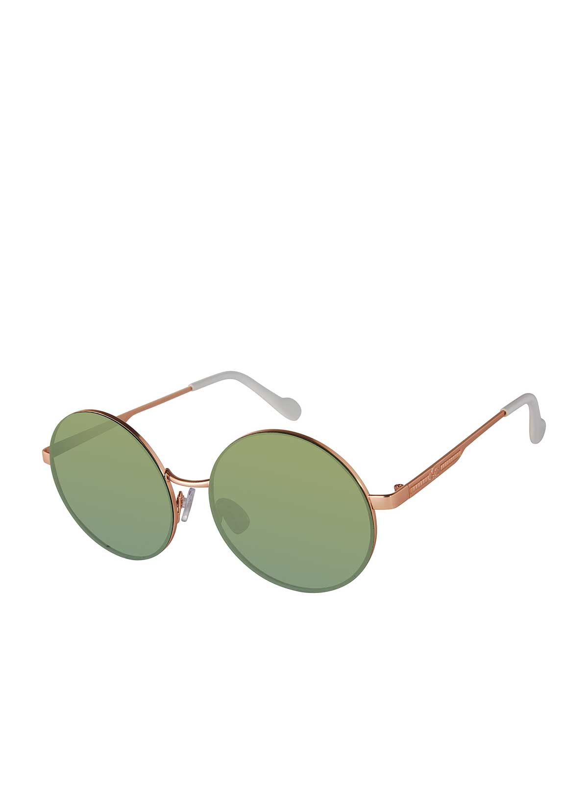 Vintage Metal Round Sunglasses in Rose Gold & White | Jessica Simpson Accessories