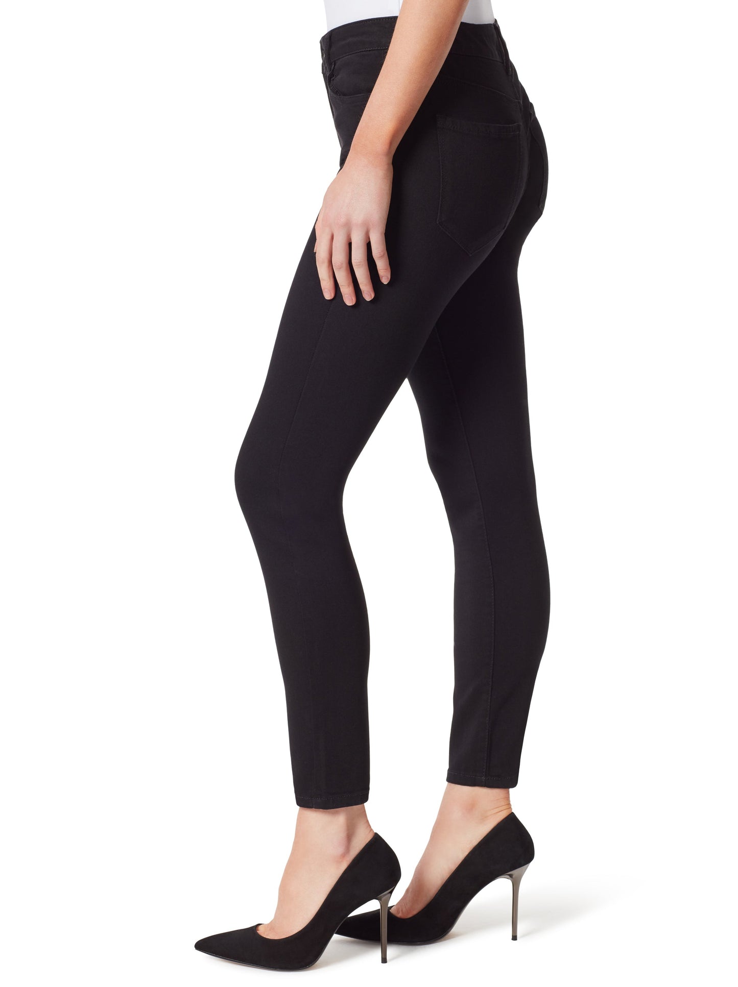 Adored High Rise Ankle Skinny Jeans in Black | Jessica Simpson Women