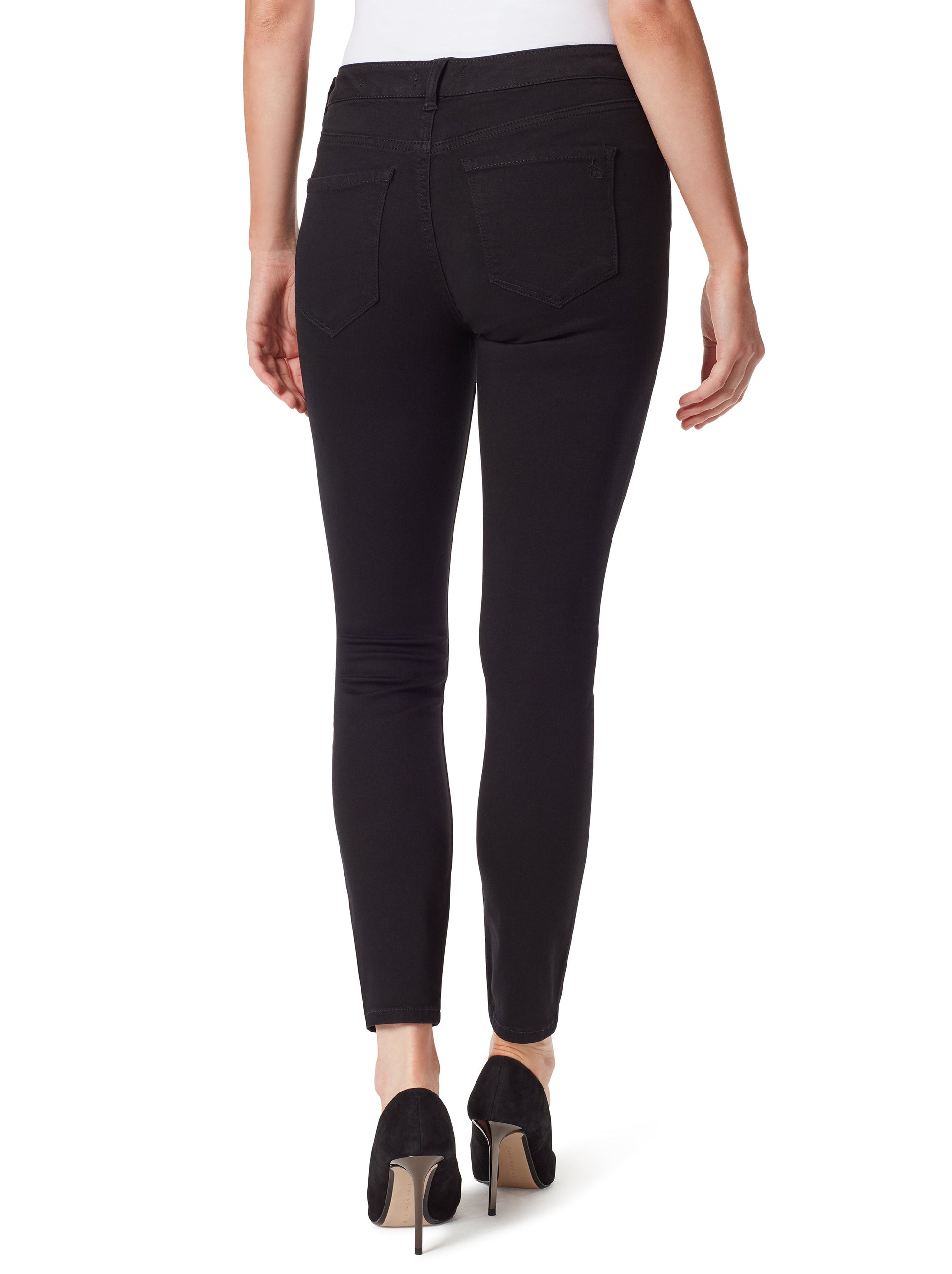 Adored High Rise Ankle Skinny Jeans in Black | Jessica Simpson Women
