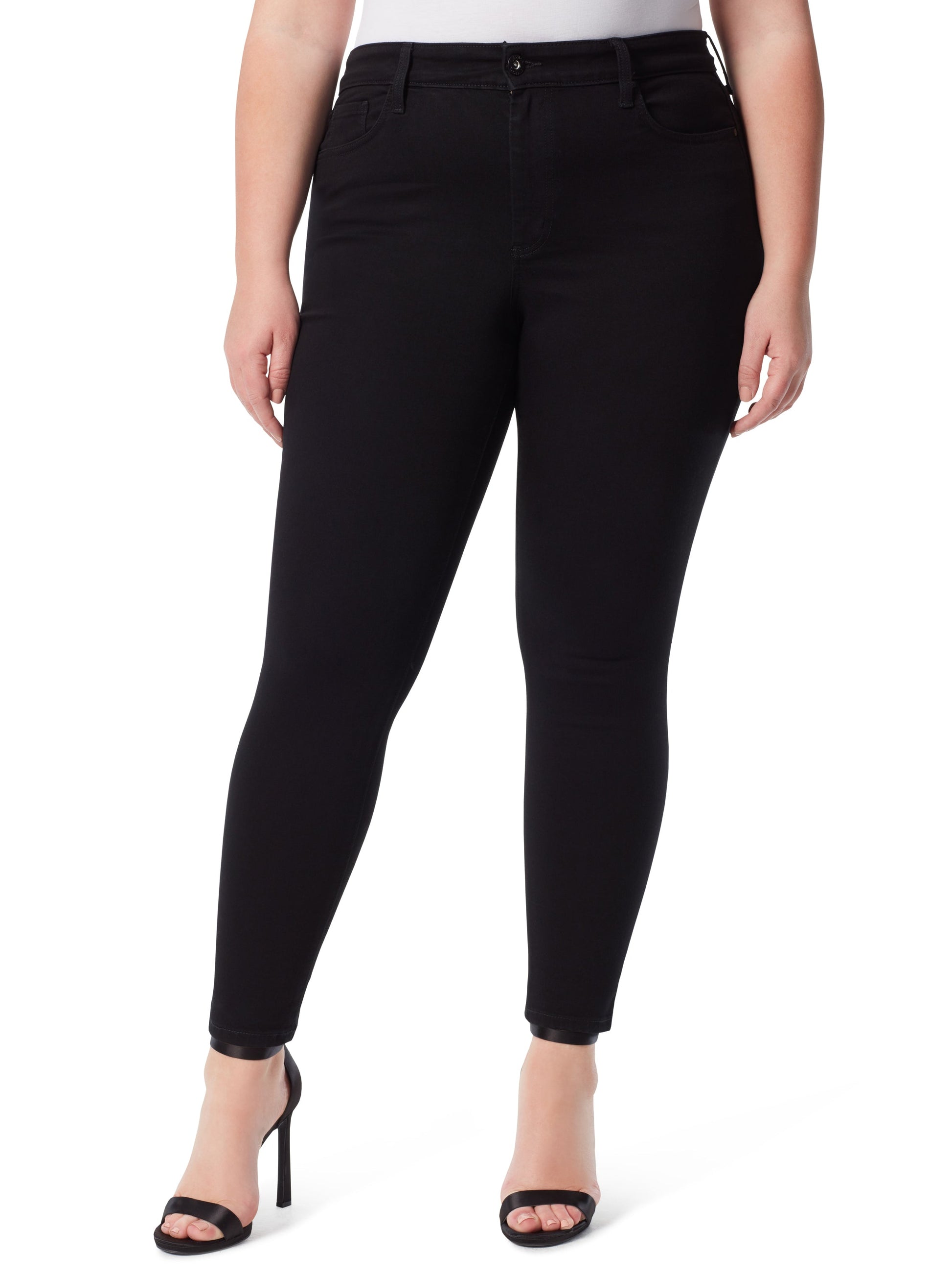Adored High Rise Ankle Skinny Jeans in Black | Jessica Simpson Women