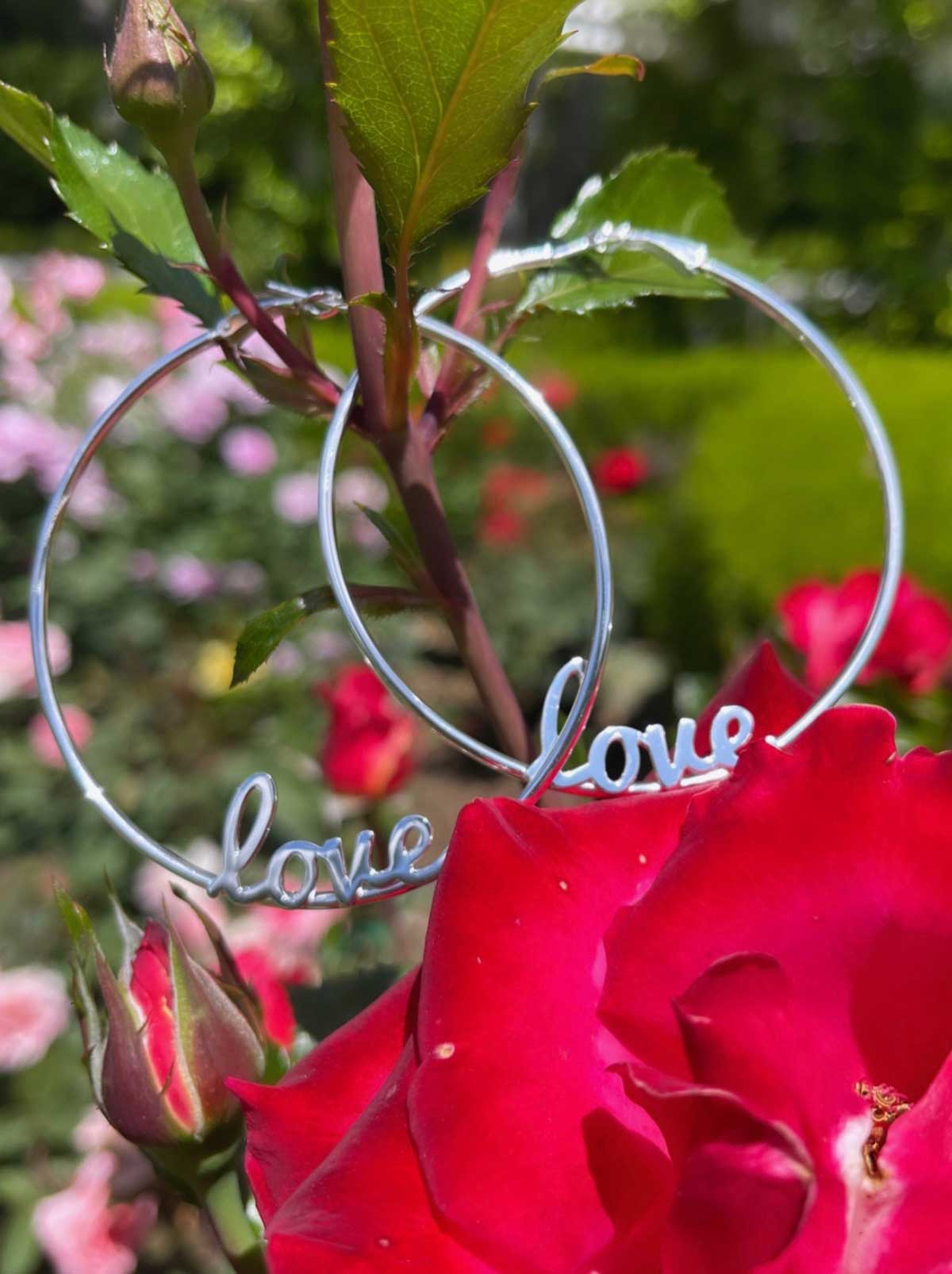 Personalized Hoop Earrings in Sterling Silver | Jessica Simpson Accessories