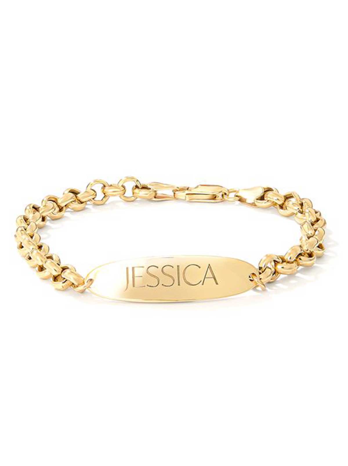 Personalized ID Bracelet in 18K Gold Plated | Jessica Simpson Accessories