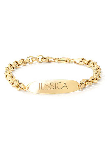 Personalized ID Bracelet in 18K Gold Plated | Jessica Simpson Accessories