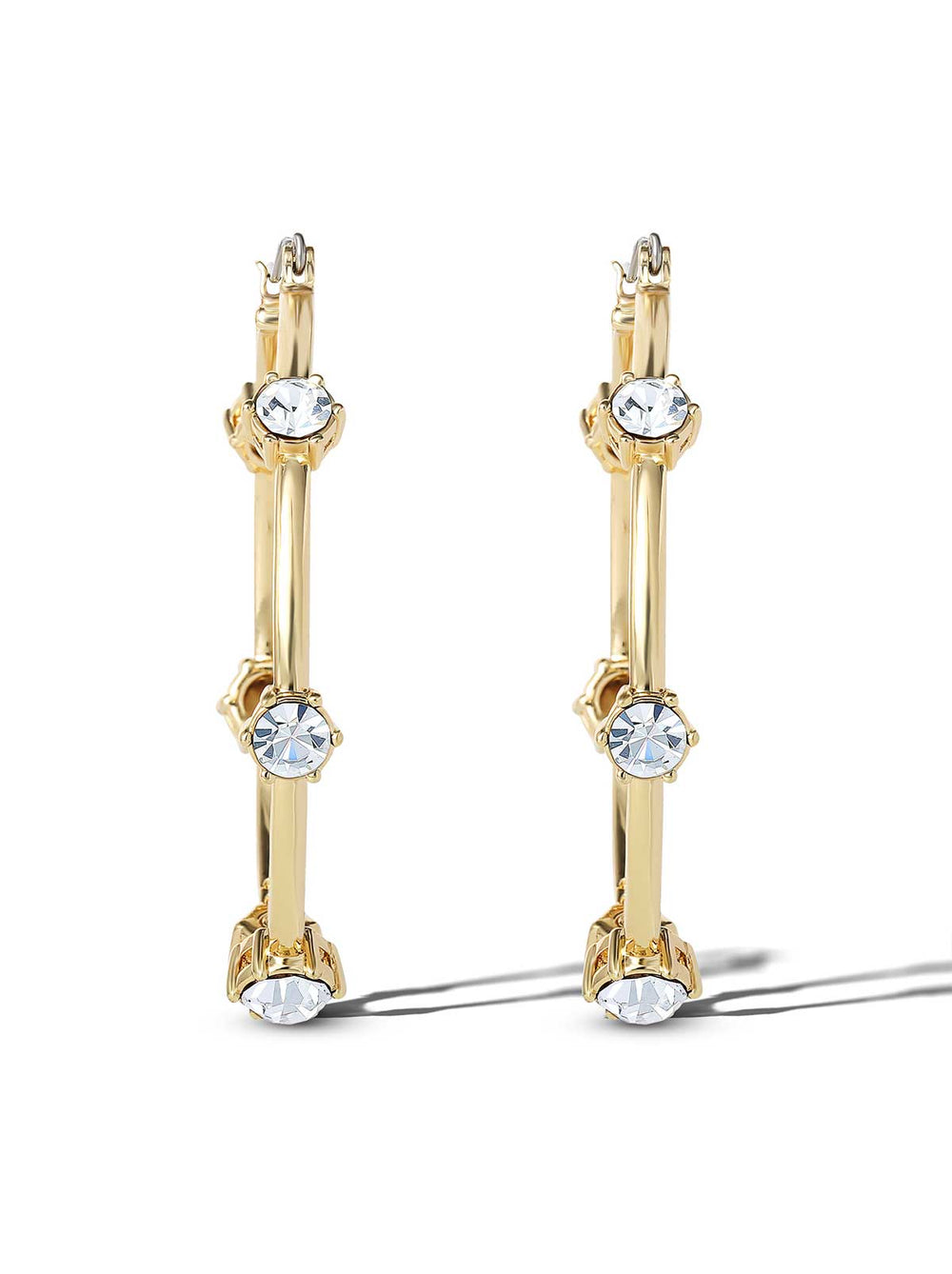 Large Hoop Crystal Earrings | Jessica Simpson Accessories