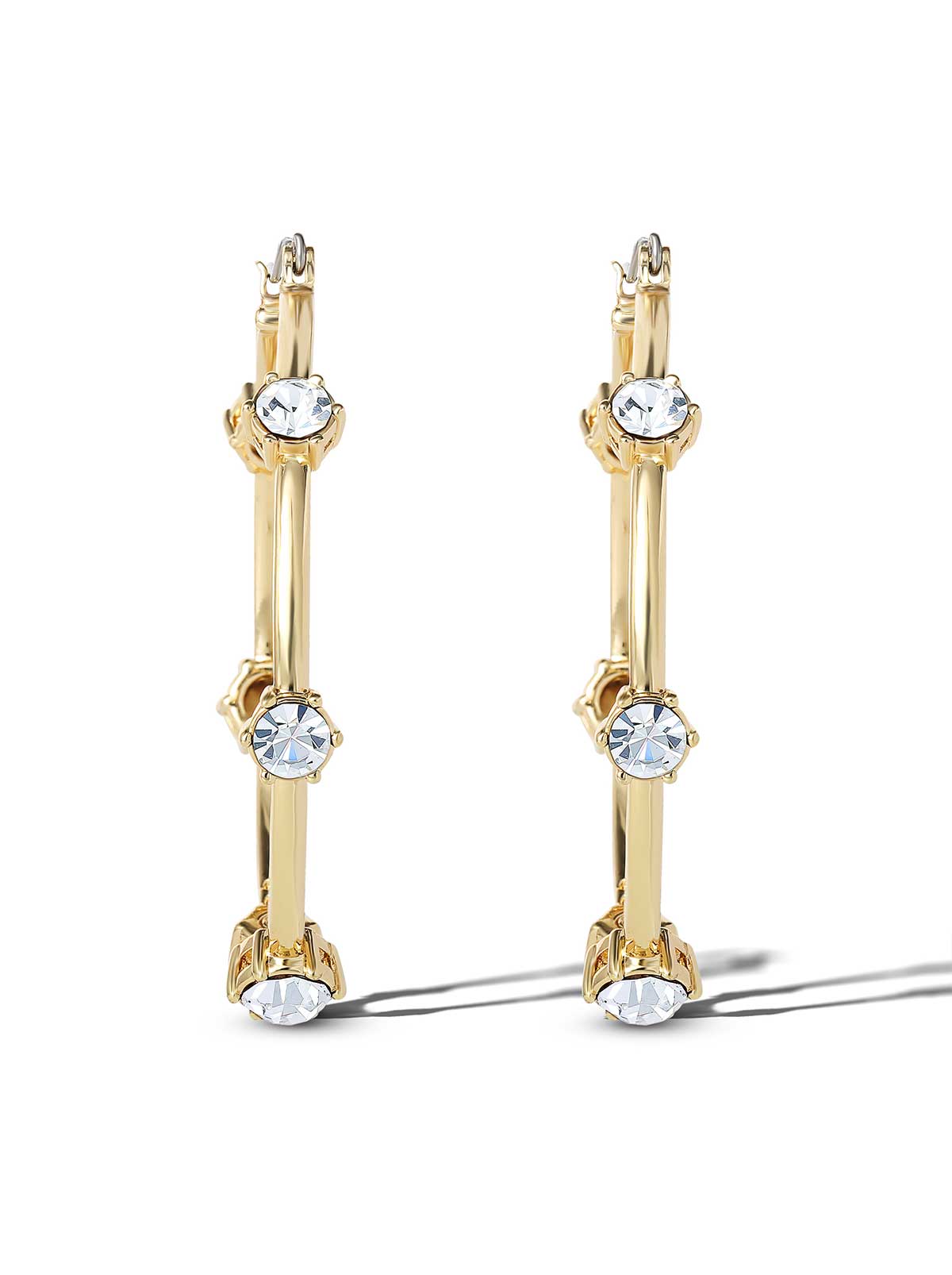 Large Hoop Crystal Earrings | Jessica Simpson Accessories