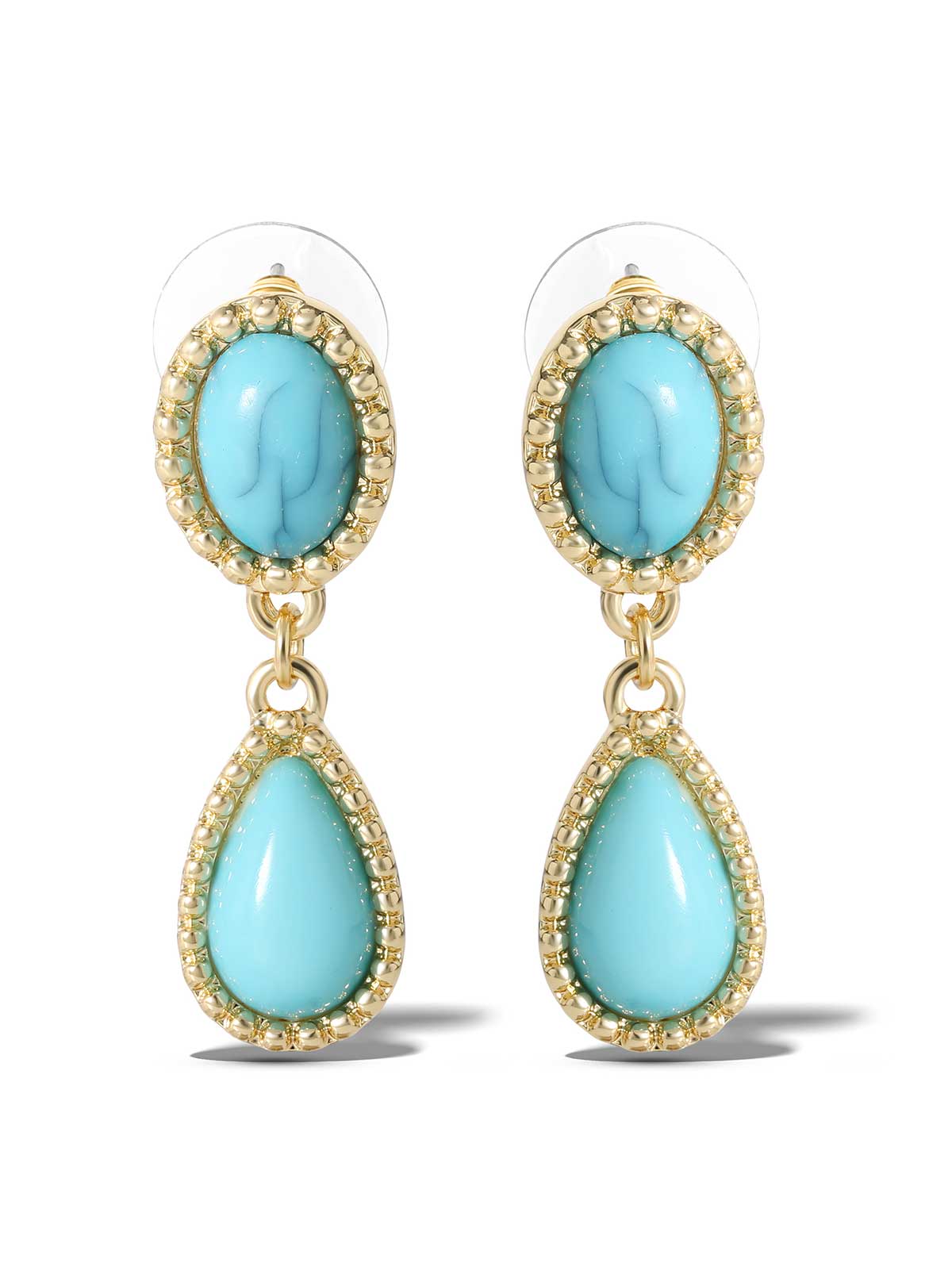 Turquoise Stone Drop Earrings | Jessica Simpson Accessories