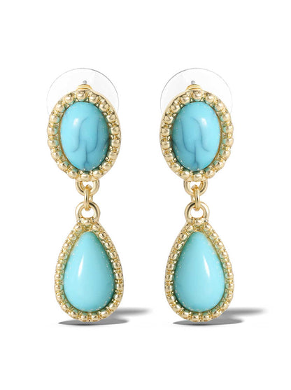 Turquoise Stone Drop Earrings | Jessica Simpson Accessories