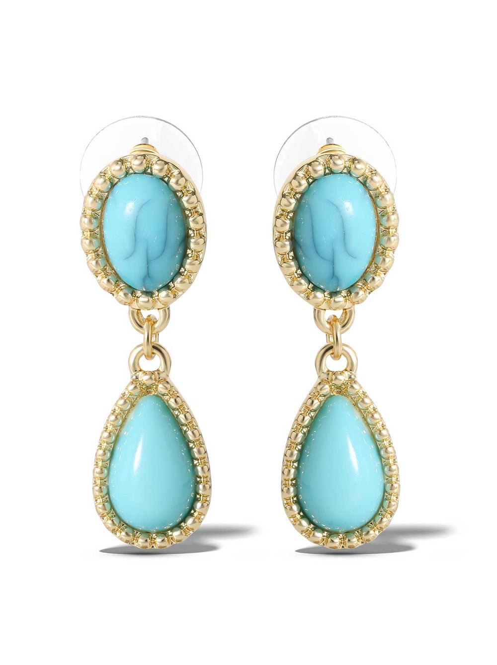 Turquoise Stone Drop Earrings | Jessica Simpson Accessories
