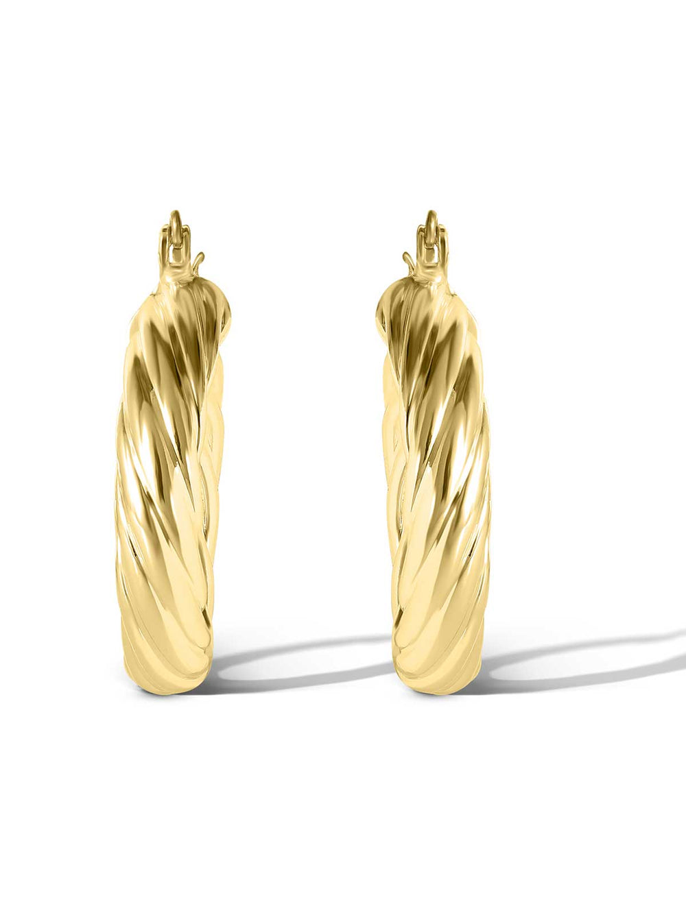 Thick Twisted Hoop Earrings in Gold | Jessica Simpson Accessories