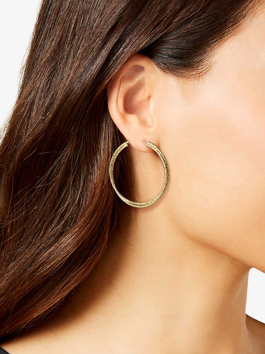 Double Hoop Faceted Earrings | Jessica Simpson Accessories