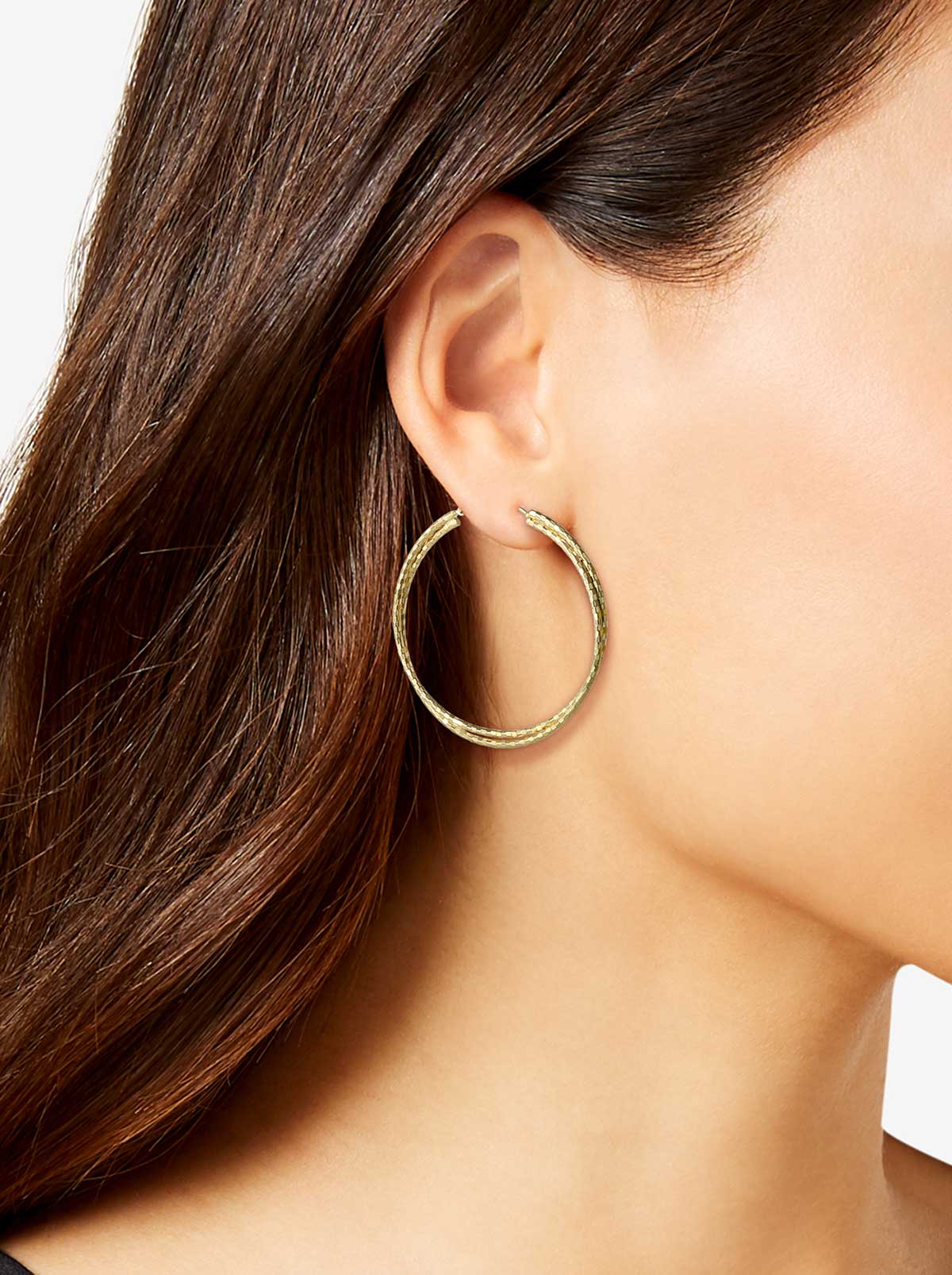 Double Hoop Faceted Earrings | Jessica Simpson Accessories