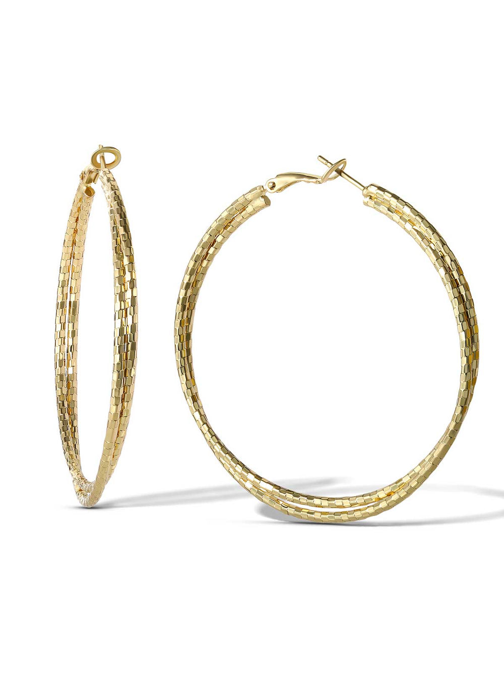Double Hoop Faceted Earrings | Jessica Simpson Accessories