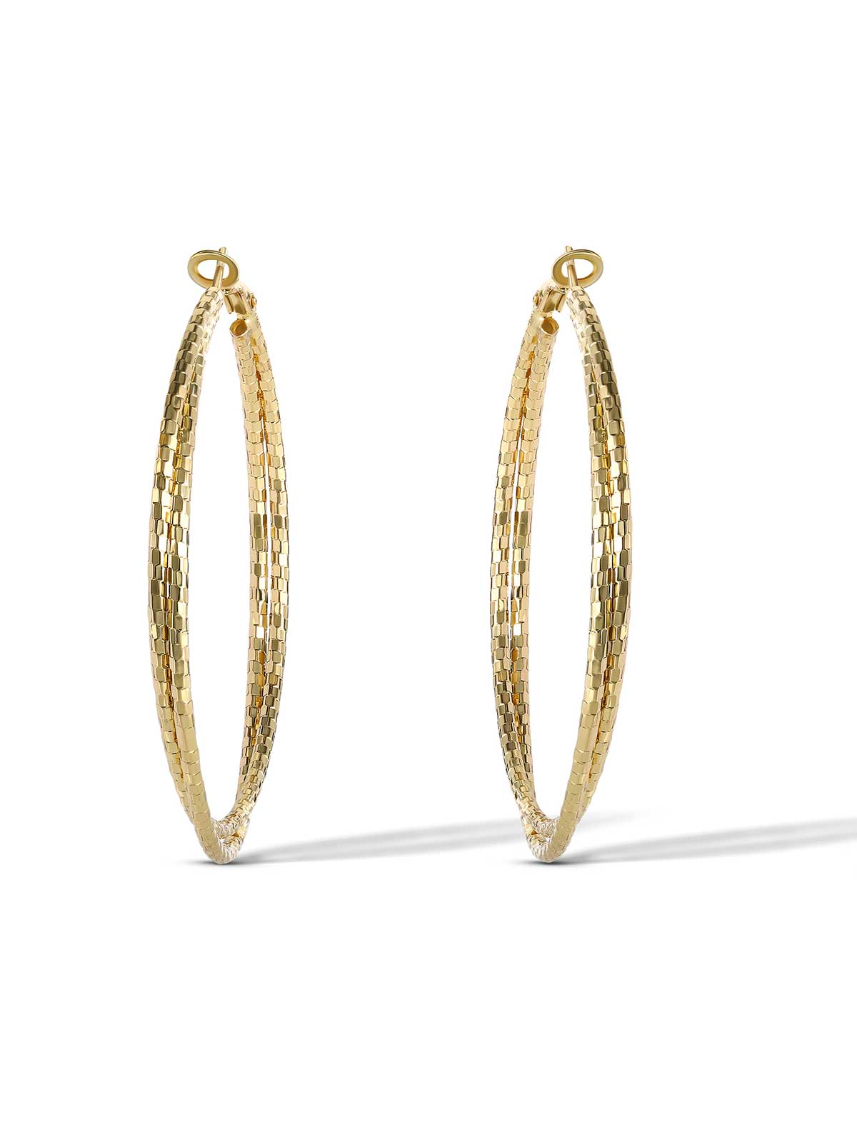 Double Hoop Faceted Earrings | Jessica Simpson Accessories
