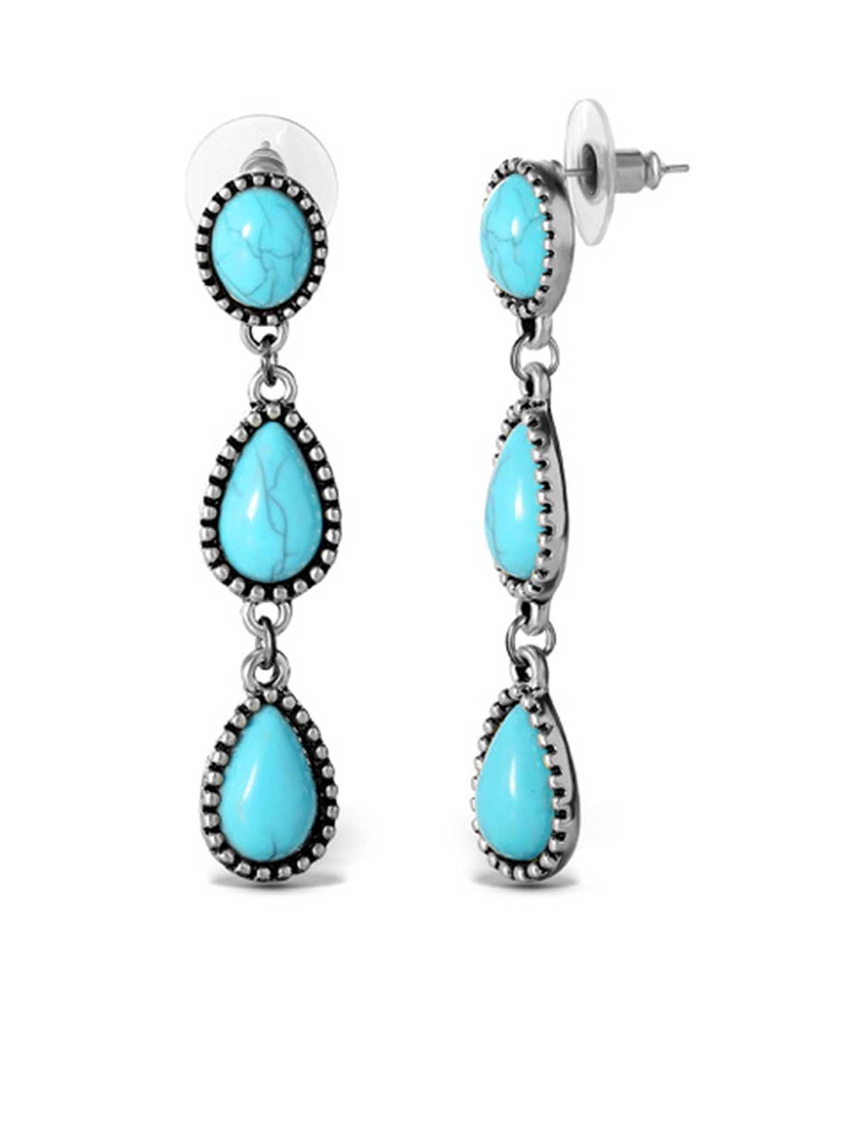 Three Stone Drop Earrings | Jessica Simpson Accessories