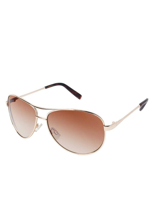 Iconic Aviator Pilot Sunglasses with Bifocal Readers in Gold | Jessica Simpson Accessories