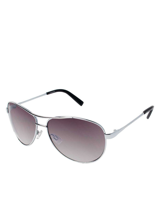 Iconic Aviator Pilot Sunglasses with Bifocal Readers in Silver | Jessica Simpson Accessories