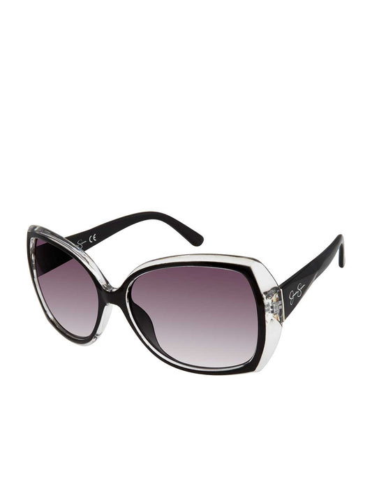 Oversized Butterfly Sunglasses with Bifocal Readers in Black | Jessica Simpson Accessories