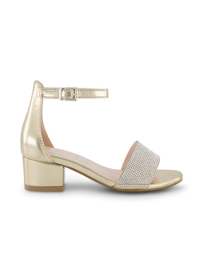 Girls' Pearl Stone Dress Heel in Gold | Jessica Simpson Women