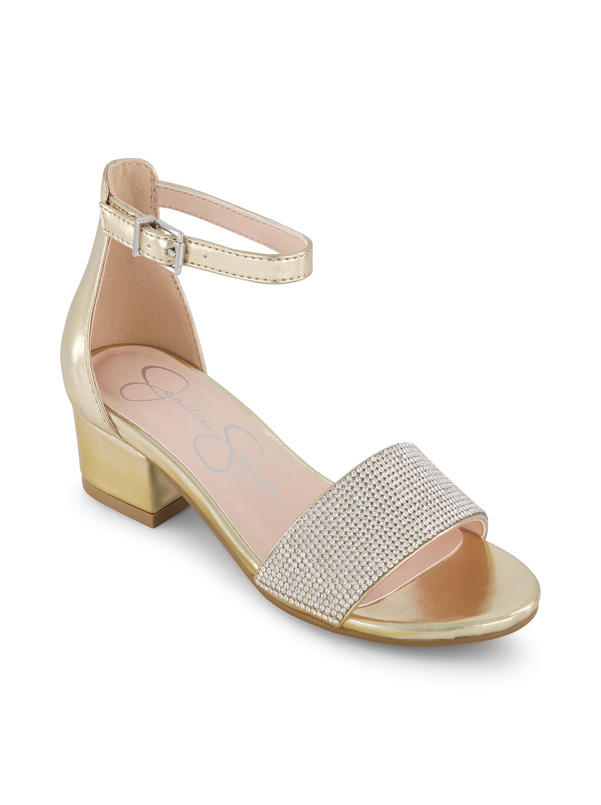 Girls' Pearl Stone Dress Heel in Gold | Jessica Simpson Women