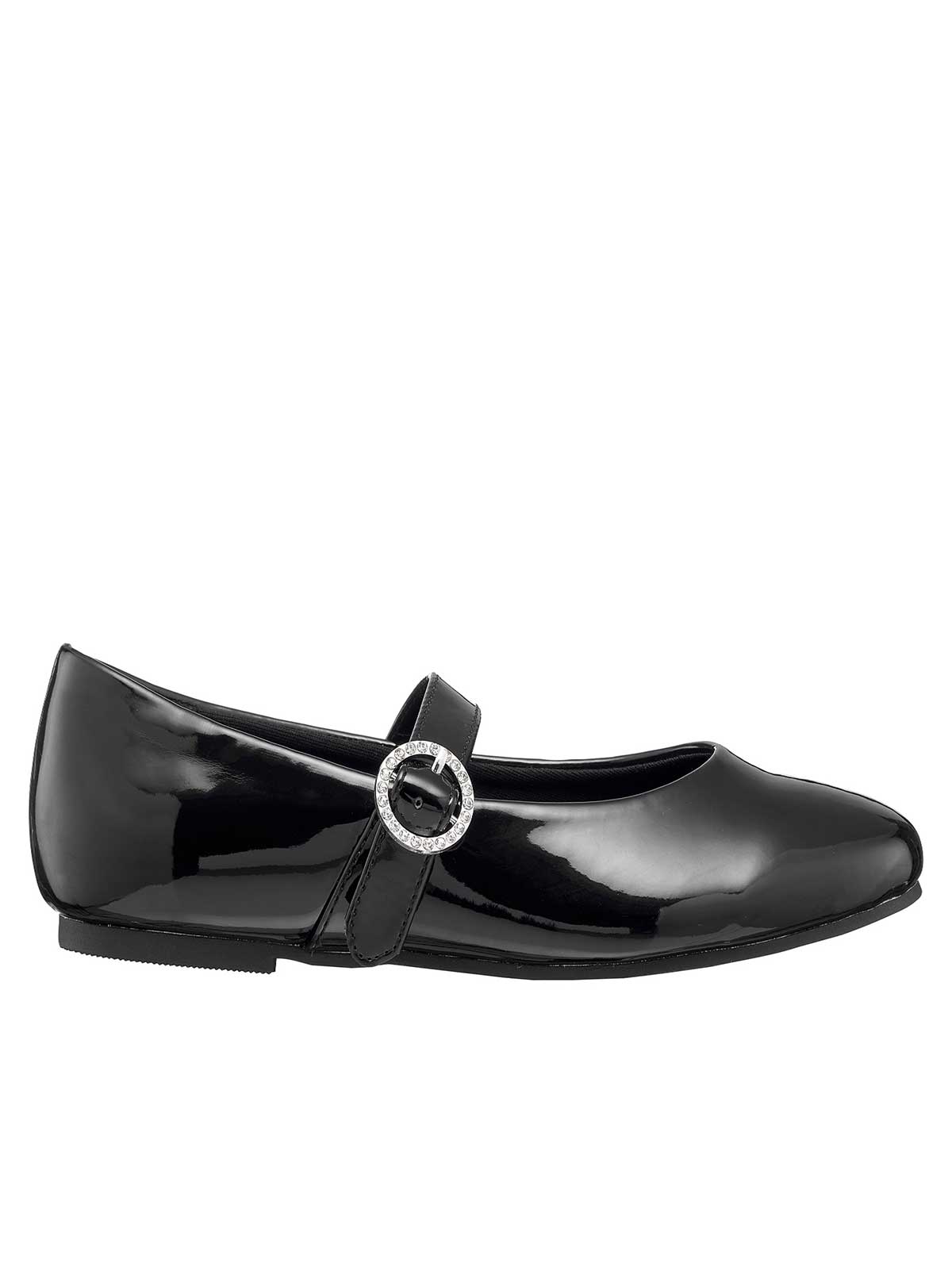 Toddler Amy Jeweled Buckle Ballet Flat in Black | Jessica Simpson Women