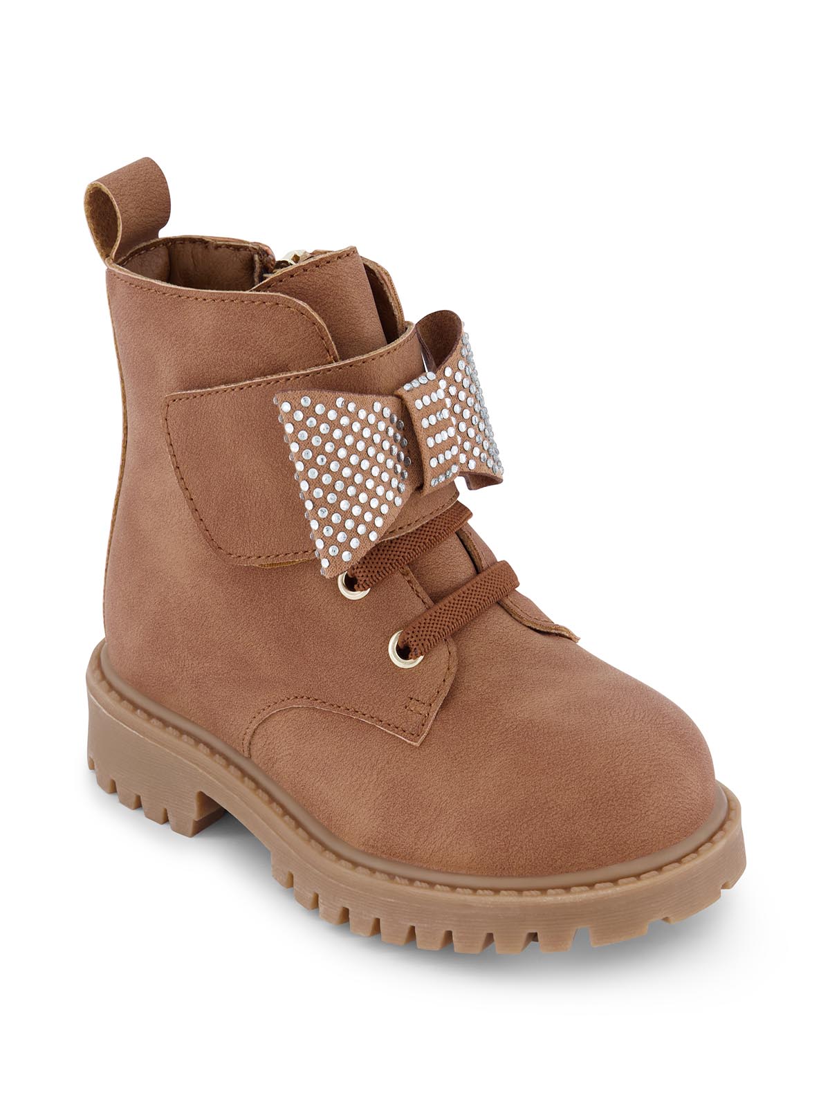 Toddler Daria Bow Moto Boot in Cognac | Jessica Simpson Women