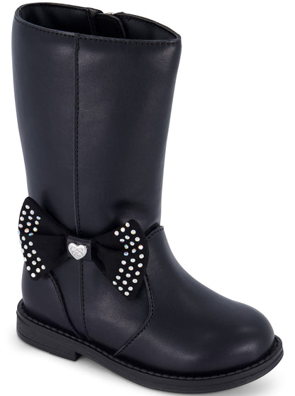 Toddler Evie Bow Tall Boot in Black | Jessica Simpson Women