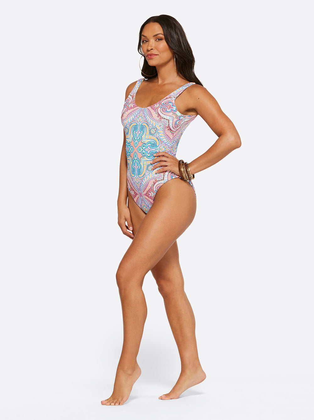 Carnival in Rio Reversible One Piece in Cool Multi | Jessica Simpson Women