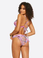 French Exit Full Support Triangle Bra in Pink Multi | Jessica Simpson Women