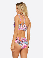 French Exit One Shoulder Top in Pink Multi | Jessica Simpson Women